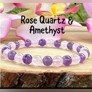 Rose Quartz and Amethyst Bracelet